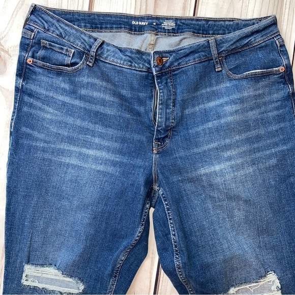 Old Navy High Rise Rockstar super skinny distressed jeans EUC - Picture 3 of 7